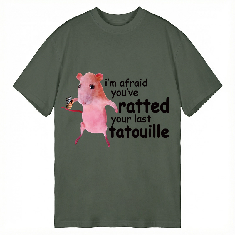 Modecanvas Funny Pink Rat Meme DTG Printing Classic T-Shirt-modecanvas