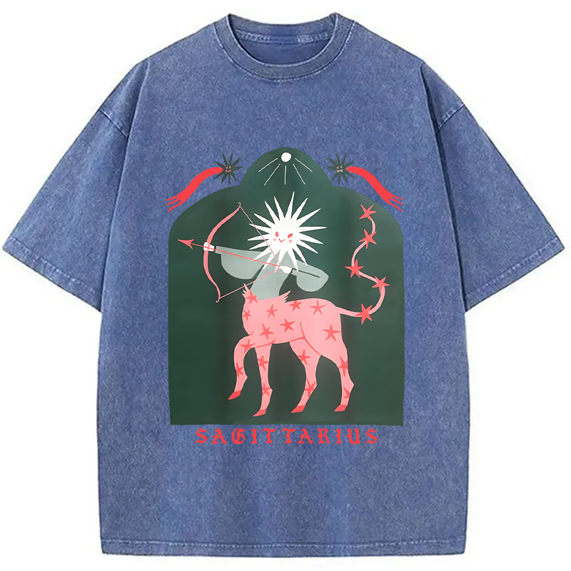 Modecanvas Sagittarius Riso Washed T-Shirt