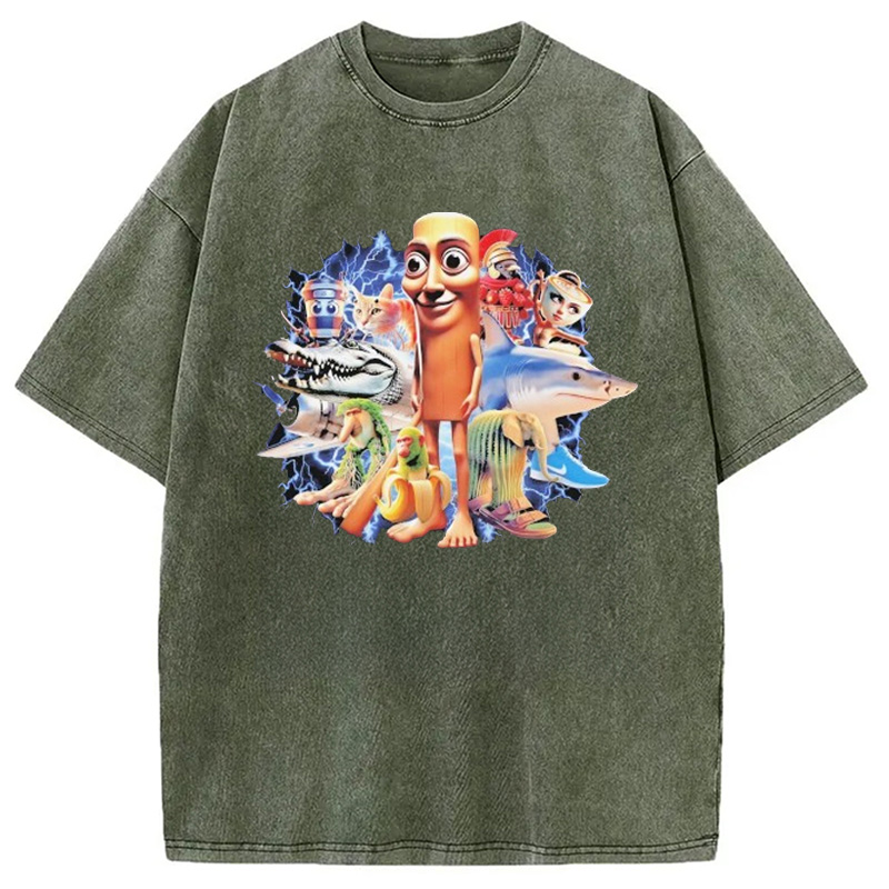 Modecanvas Tung Tung Tung Washed T-Shirt