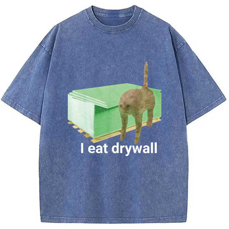 Modecanvas I Eat Drywall Cat Funny
Meme DTG Printing Washed T-Shirt