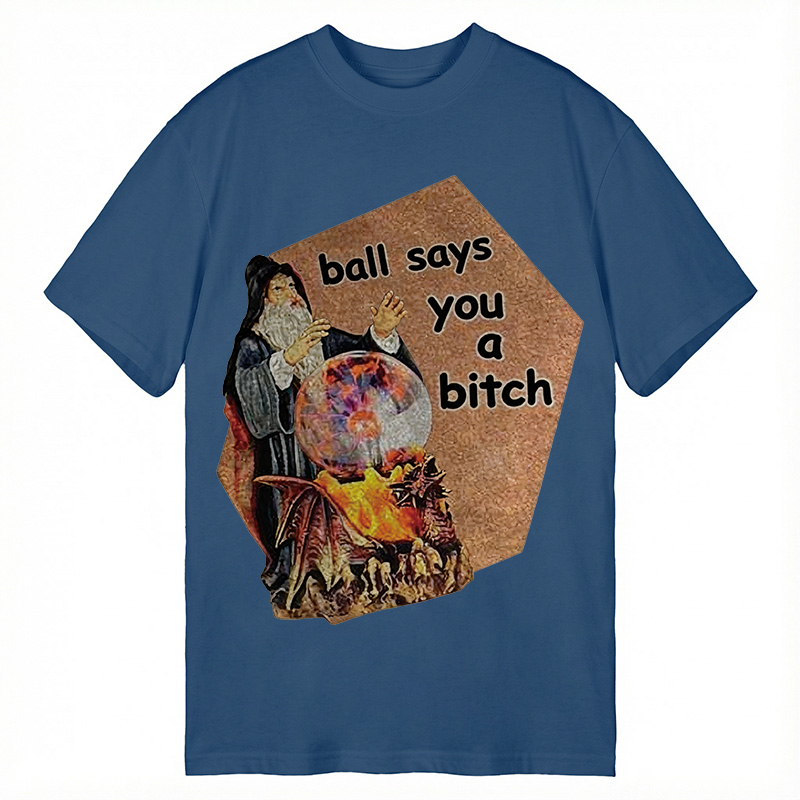 Modecanvas Ball Says You A Bitch Meme DTG Printing Classic T-Shirt-modecanvas