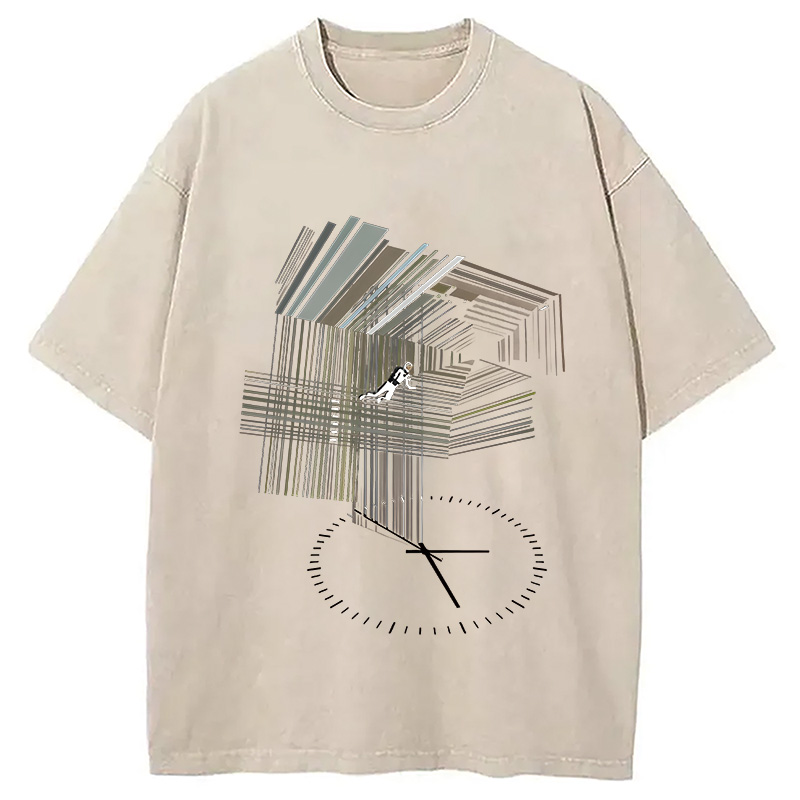 Modecanvas Secret Behind Bookshelf Washed T-Shirt