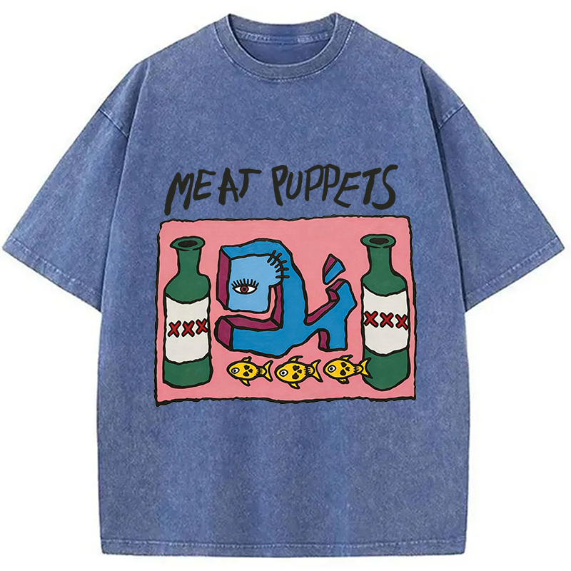 Modecanvas Ment Puppets DTG Printing Washed T-Shirt