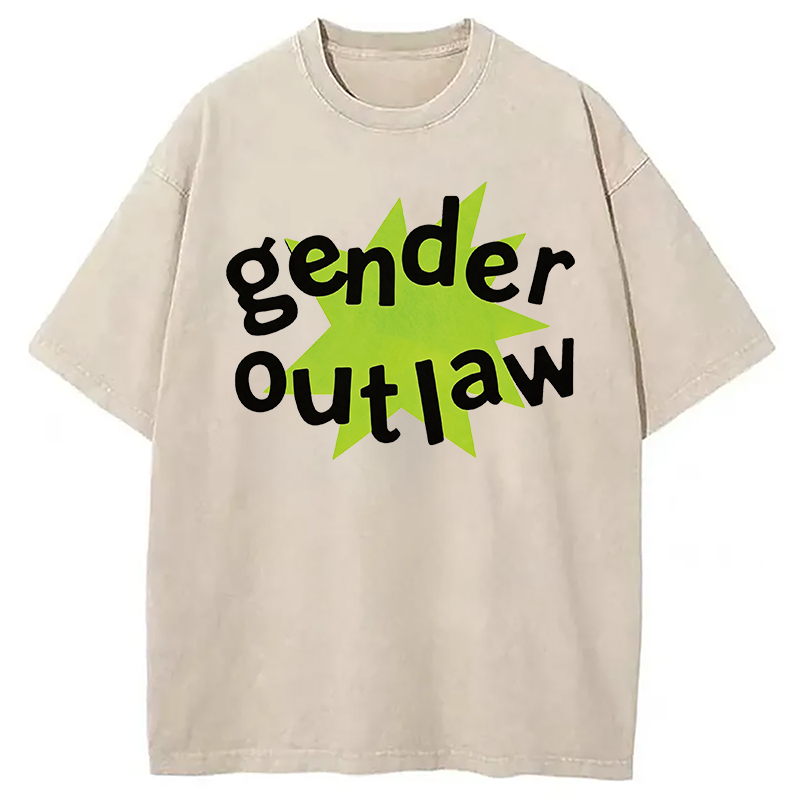 Modecanvas Gender Outlaw DTG Printing Washed T-Shirt
