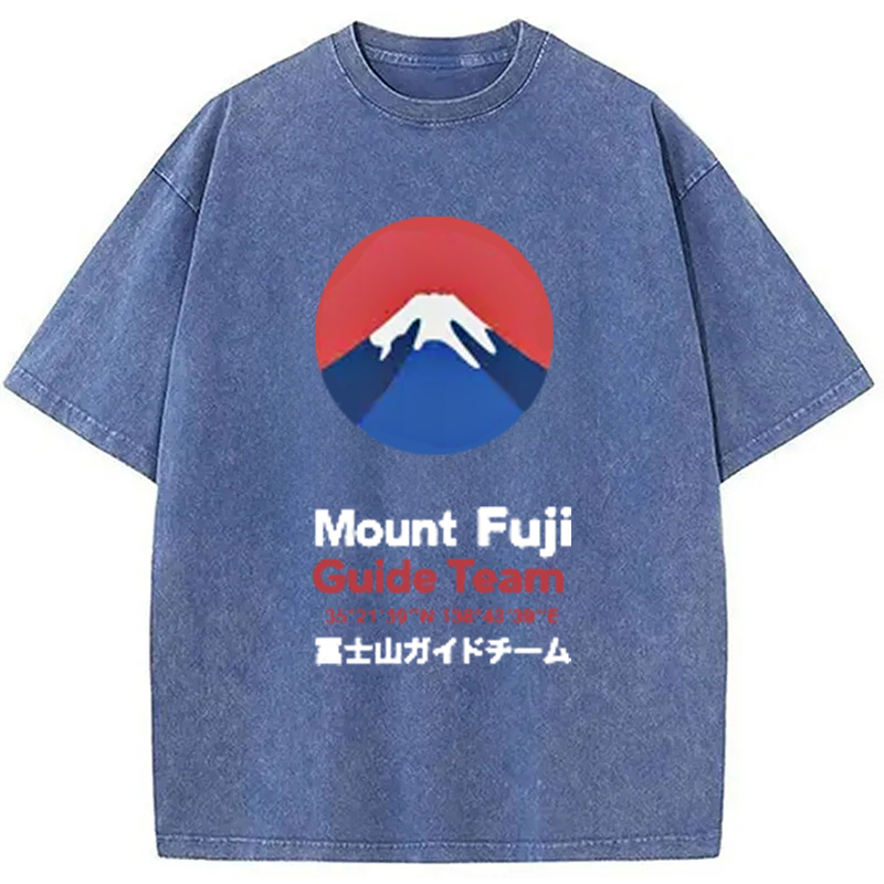Modecanvas Japanese Mount Fuji Snow Washed T-Shirt