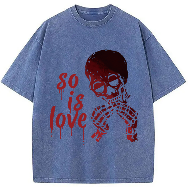 Modecanvas So Is Love DTG Printing Washed T-Shirt