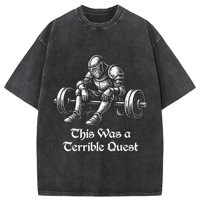 Modecanvas This Was a Terrible Quest DTG Printing Washed T-Shirt