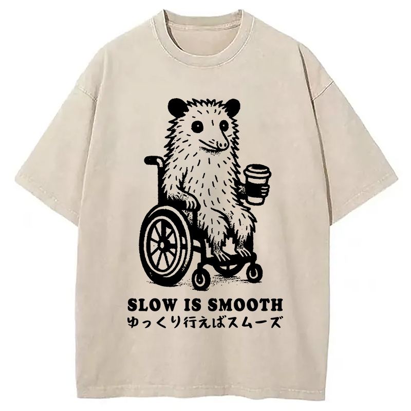 Modecanvas Possum In A Wheelchair Washed T-Shirt