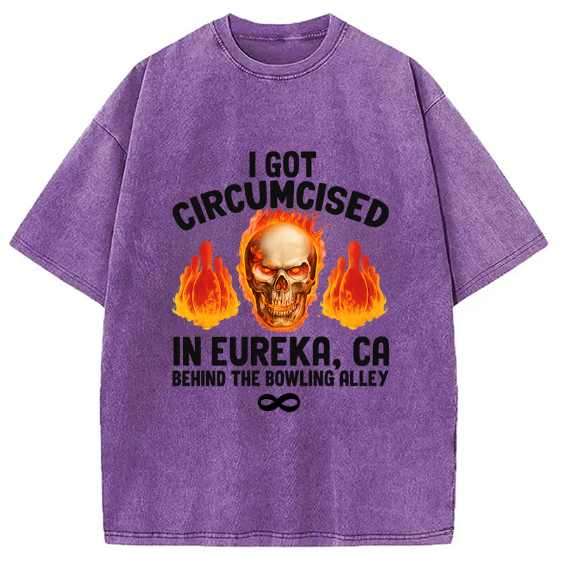 Modecanvas Circumcised Bowling Oddly Funny Meme Washed T-Shirt