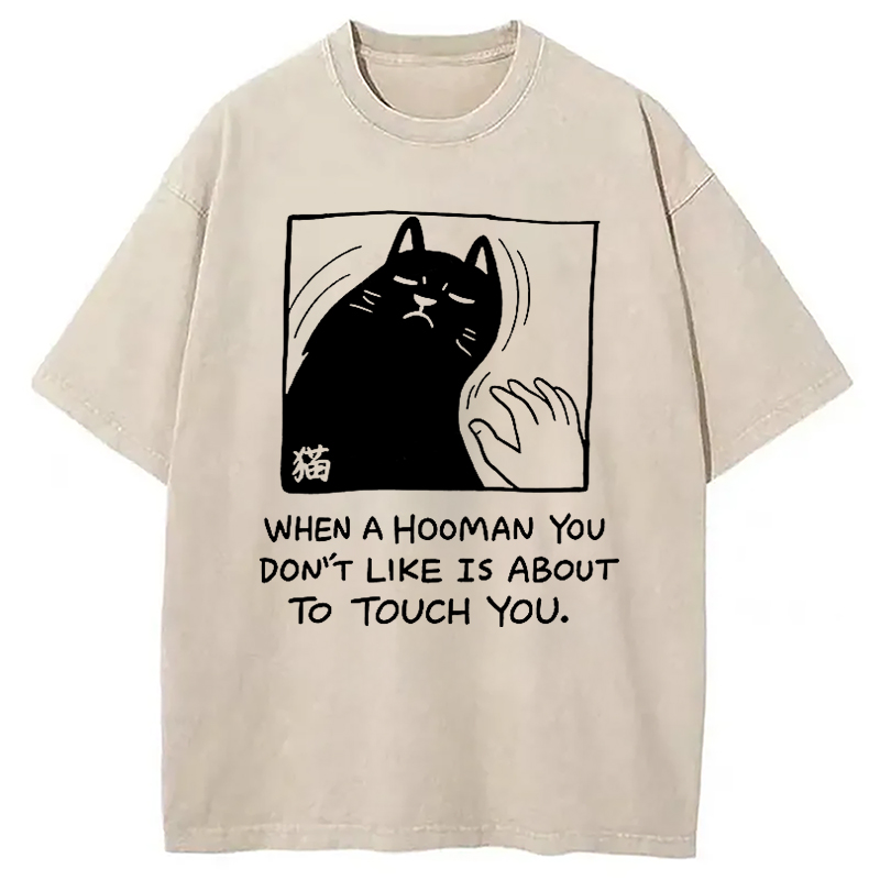 Modecanvas Rebellious Cat Washed T-Shirt