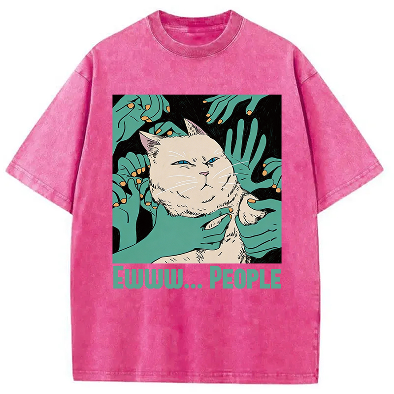 Modecanvas Ewww... People DTG Printing Washed T-Shirt