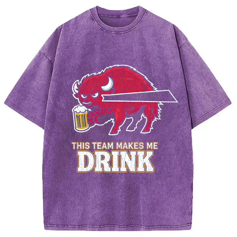 Modecanvas Bills Makes Me Drink Crack DTG Printing Washed T-Shirt