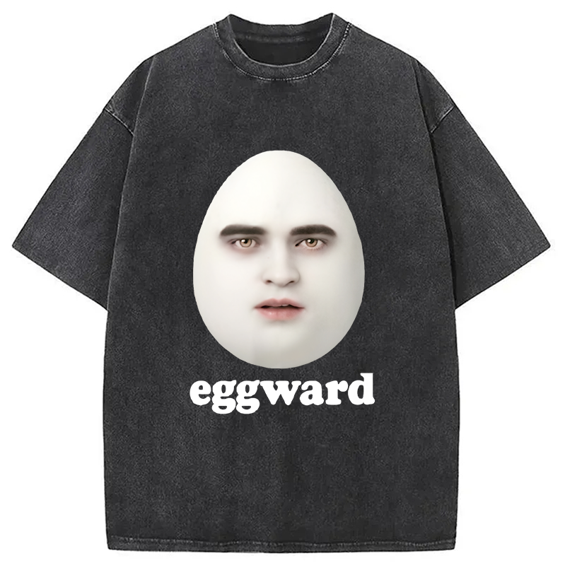 Modecanvas Eggward Funny Meme Washed T-Shirt