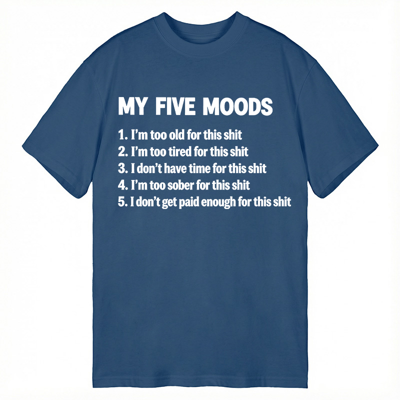 Modecanvas My Five Moods DTG Printing Classic T-Shirt-modecanvas