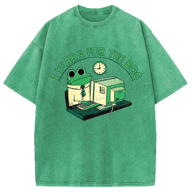 Modecanvas Yearn For The Bog DTG Printing Washed T-Shirt