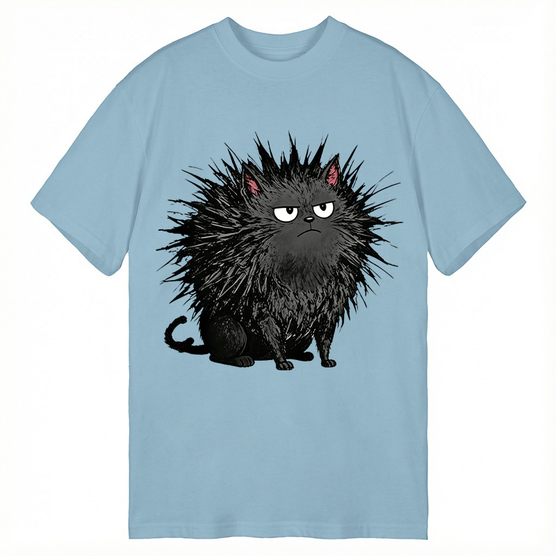 Modecanvas Feral Cat Having A Total Meltdown DTG Printing Classic T-Shirt-modecanvas