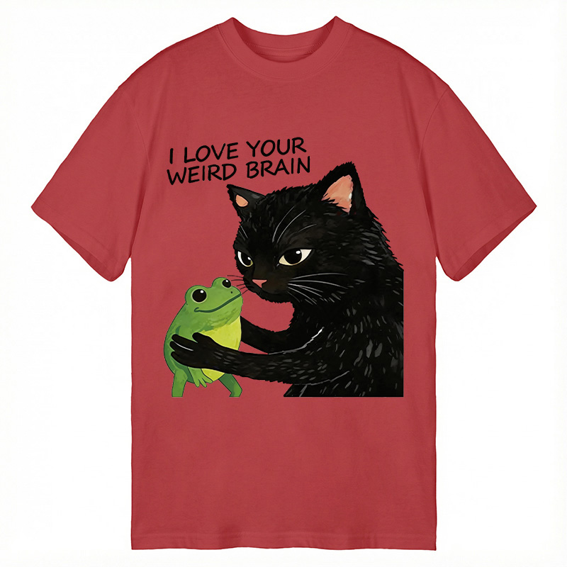 Modecanvas Cat Eats Frog DTG Printing Classic T-Shirt-modecanvas