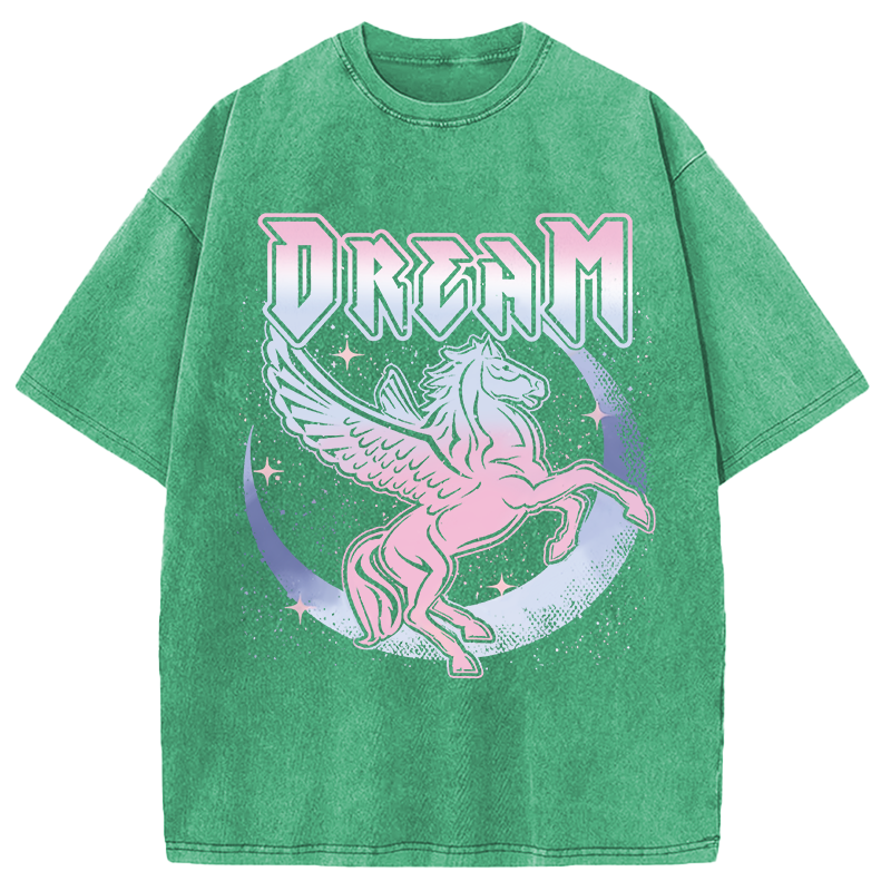 Modecanvas Dream Pegasus DTG Printing Washed T-Shirt