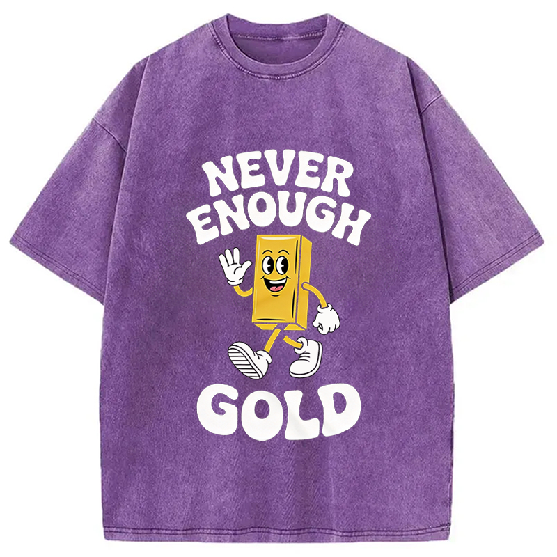 Modecanvas Funny Gold Meme DTG Printing Washed T-Shirt