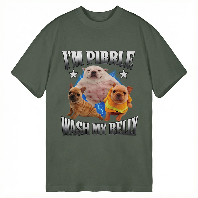 Modecanvas Im Pibble Wash My Belly Funny Dog DTG Printing Classic T-Shirt-modecanvas