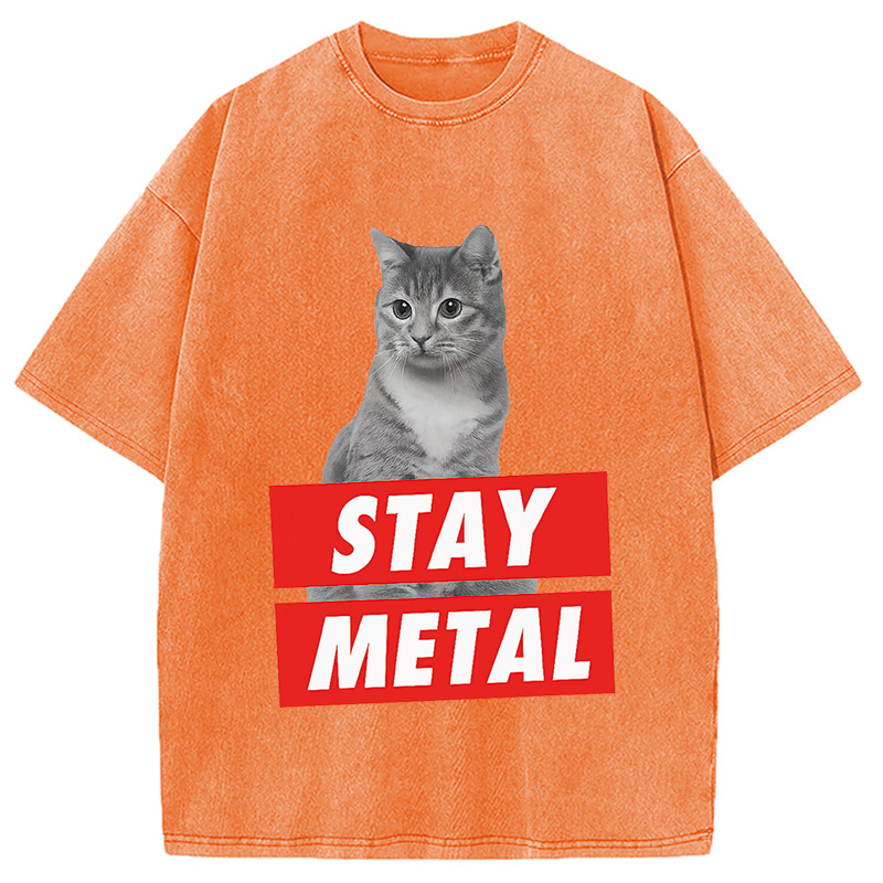 Modecanvas STAY METAL Washed T-Shirt