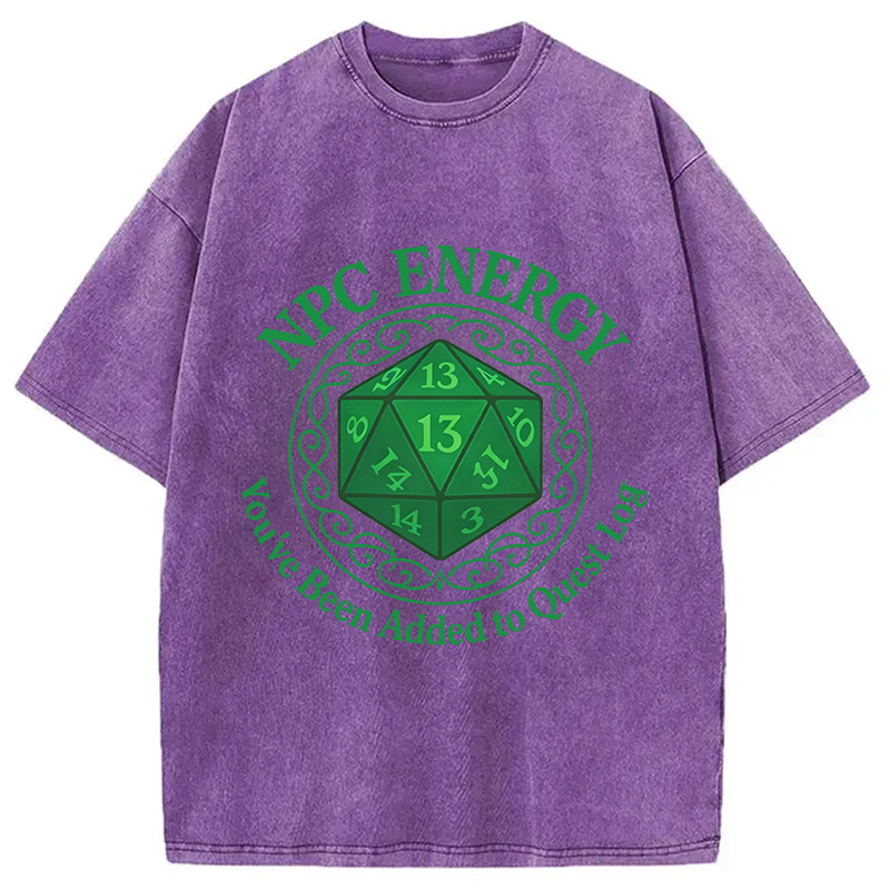 Modecanvas NPC Energy DTG Printing Washed T-Shirt
