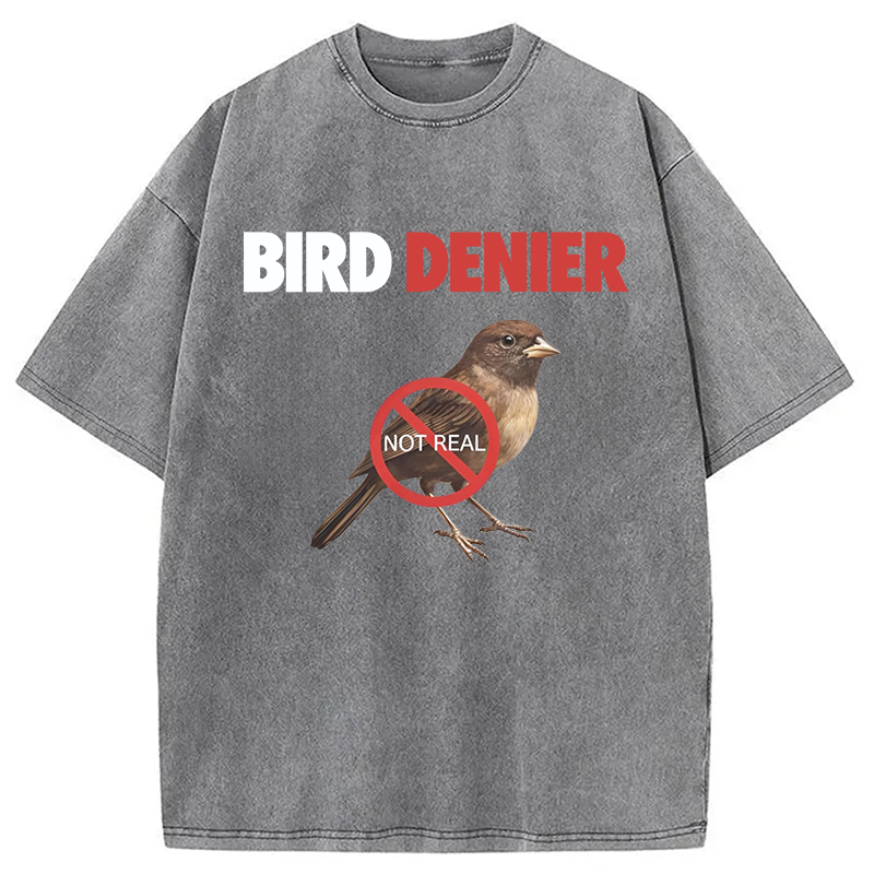 Modecanvas Bird Denier DTG Printing Washed T-Shirt