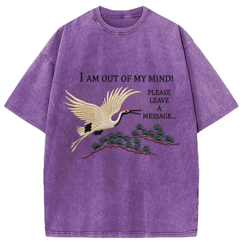 Modecanvas Out Of My Mind DTG Printing Washed T-Shirt