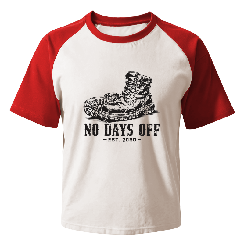 Modecanvas No Days Off Raglan T-Shirt