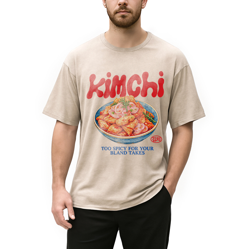 Modecanvas Kimchi DTG Printing Washed T-Shirt