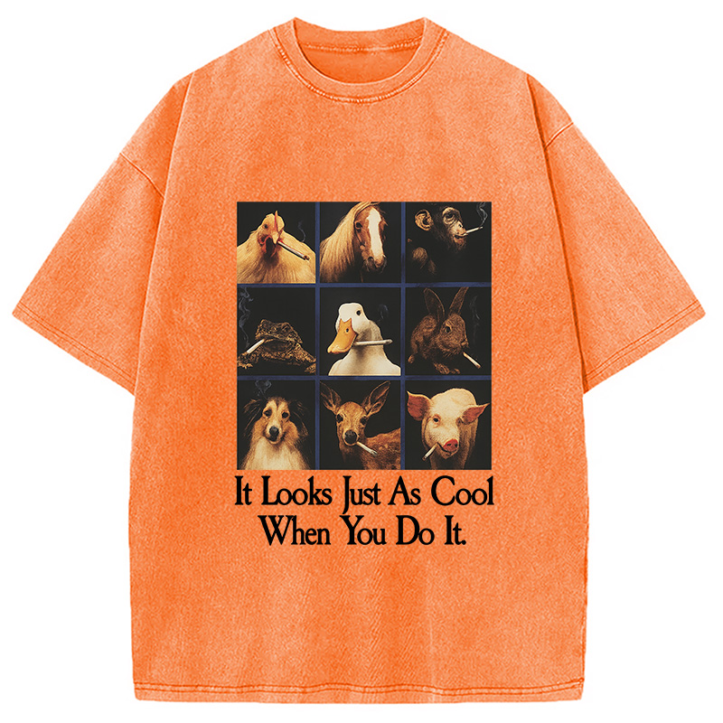 Modecanvas It Looks Just As Stupid When You Do It Washed T-Shirt