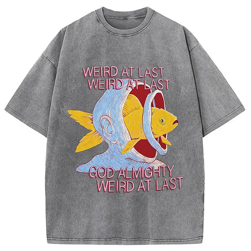 Modecanvas Weird All Time DTG Printing Washed T-Shirt