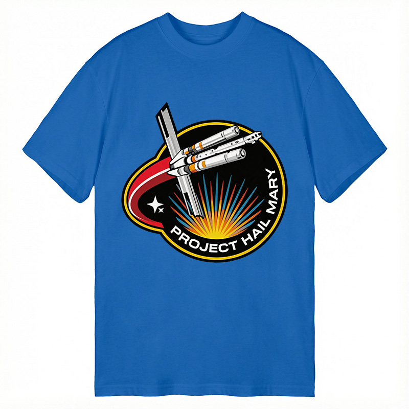 Modecanvas Space Rescue Mission Geek Retro Ringer DTG Printing Classic T-Shirt-modecanvas