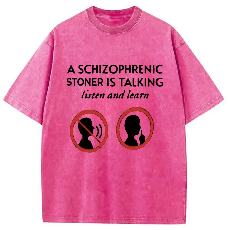 Modecanvas Listen and Learn DTG Printing Washed T-Shirt
