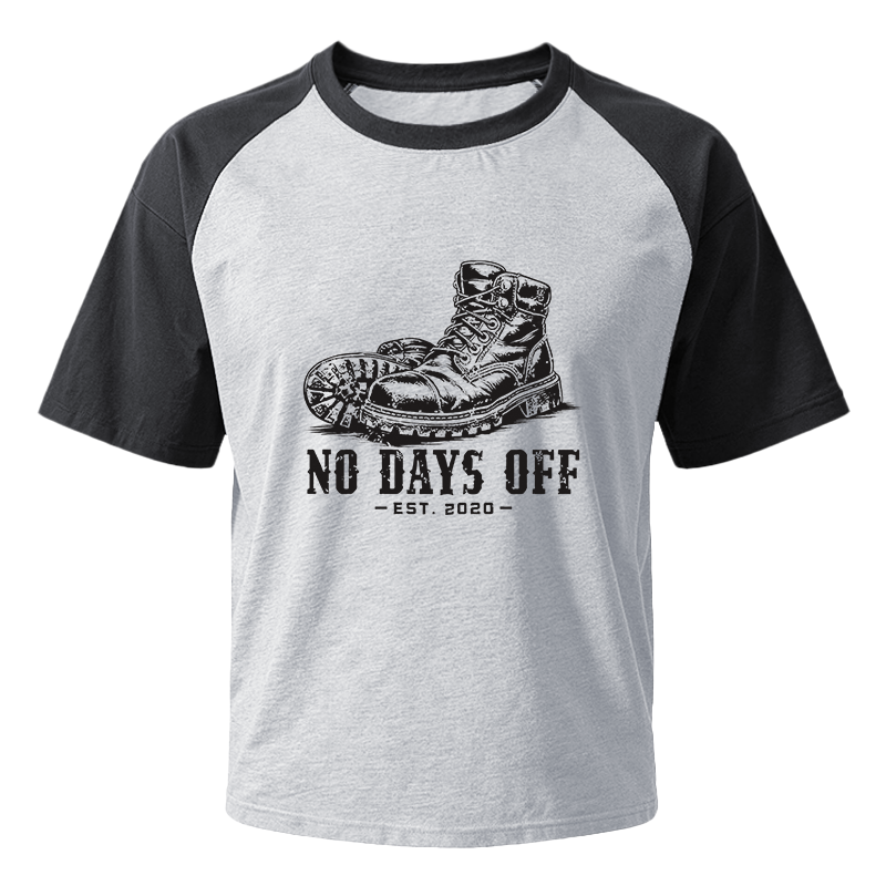Modecanvas No Days Off Raglan T-Shirt