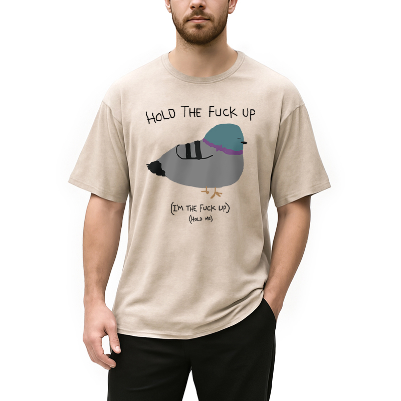 Modecanvas Hold the Fu*ck Up Washed T-Shirt