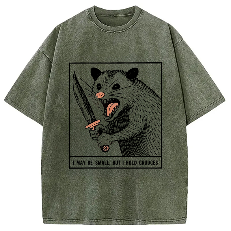 Modecanvas Possum With A Knife Washed T-Shirt