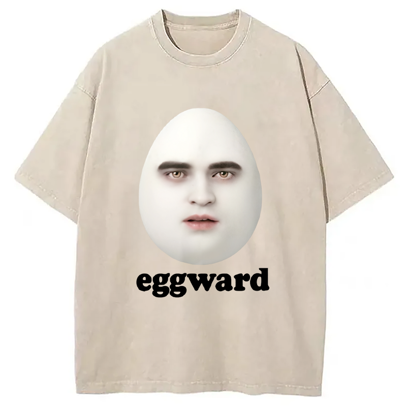 Modecanvas Eggward Funny Meme Washed T-Shirt