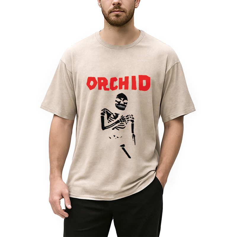 Modecanvas Orchid Chaos Is Me Washed T-Shirt