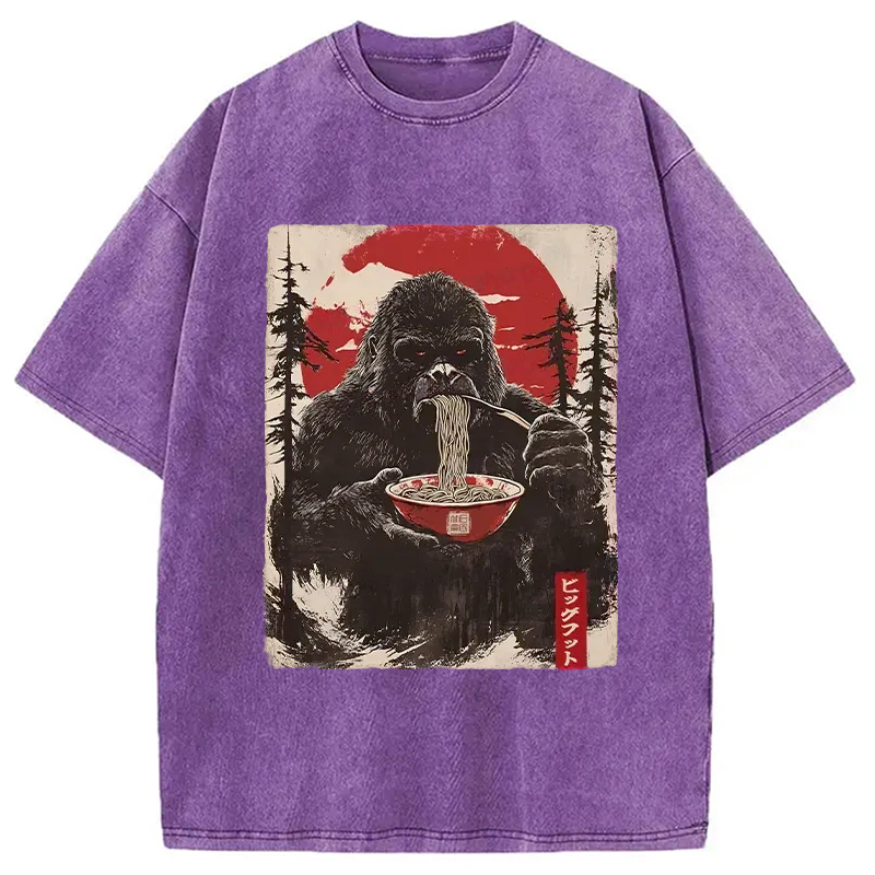 Modecanvas Ramen Lover Bigfoot Washed T-Shirt