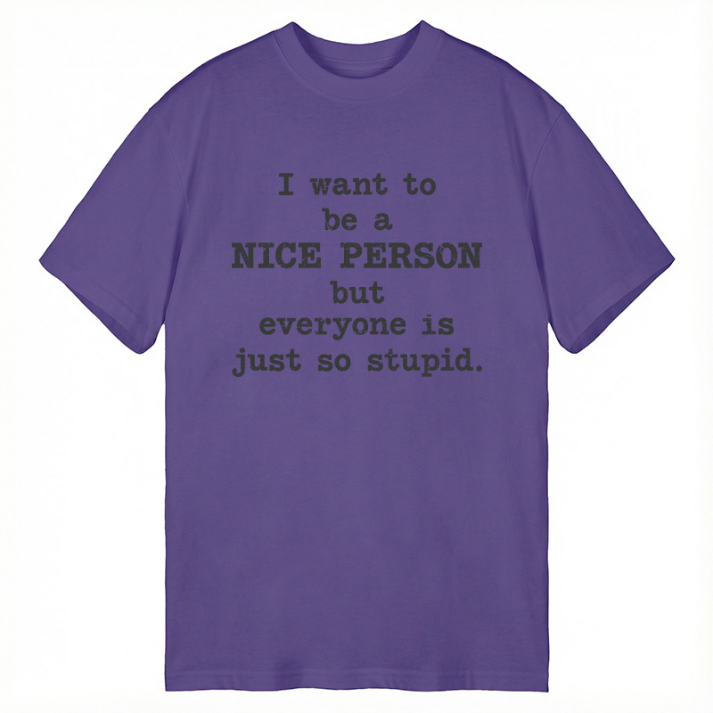 Modecanvas I Want To Be A Nice Person DTG Printing Classic T-Shirt