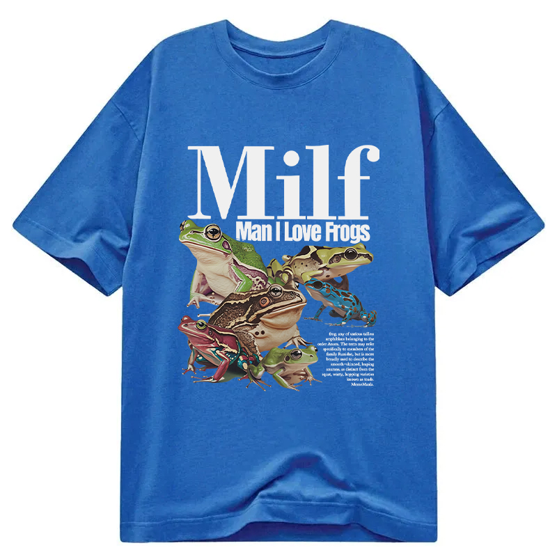 Modecanvas Man I Love Frogs Meme DTG Printing Classic T-Shirt-modecanvas