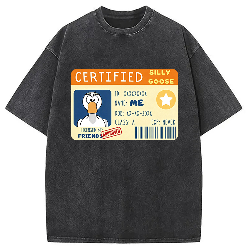 Modecanvas Certified Silly Goose DTG Printing Washed T-Shirt