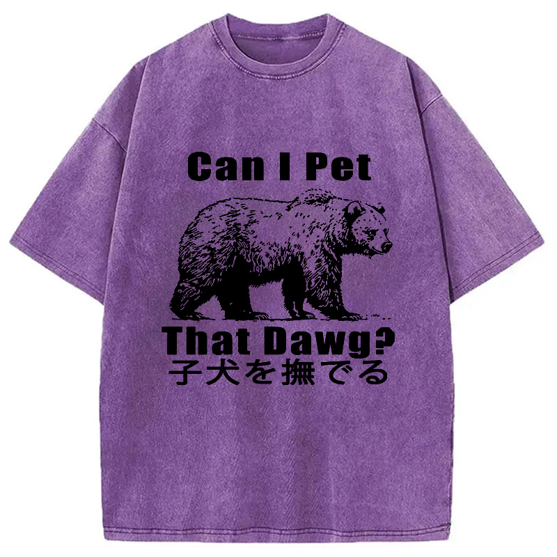 Modecanvas Pet The Bear Washed T-Shirt