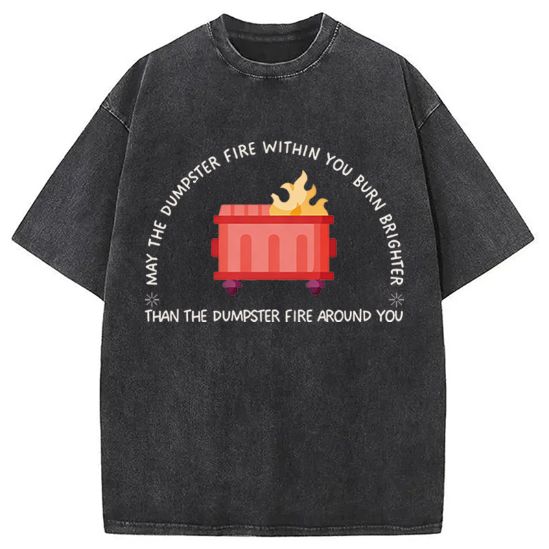 Modecanvas Burn Brighter Funny DTG Printing Washed T-Shirt