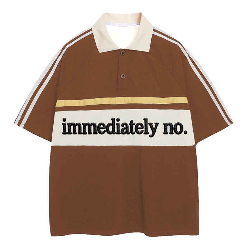 Modecanvas Immediately No Polo Embroidered T-Shirt