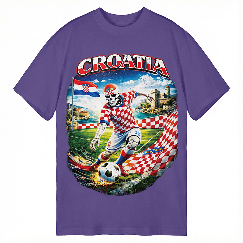 Modecanvas Croatia Soccer DTG Printing Classic T-Shirt-modecanvas