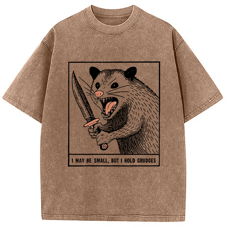Modecanvas Possum With A Knife Washed T-Shirt