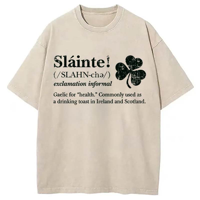 Modecanvas Slainte! Irish DTG Printing Washed T-Shirt