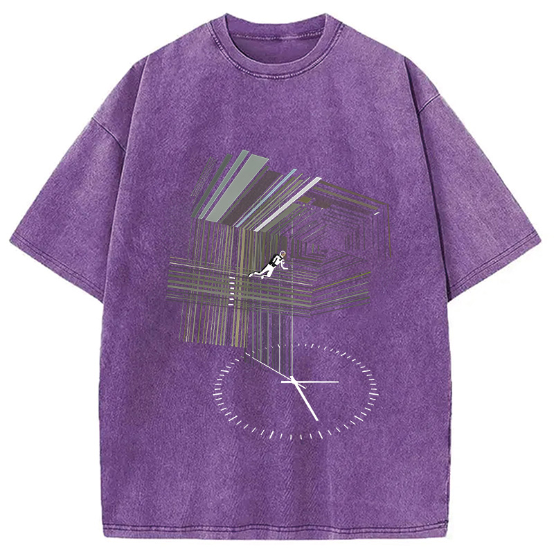 Modecanvas Secret Behind Bookshelf Washed T-Shirt